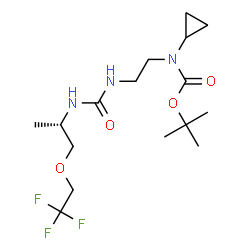 ChemSpider 2D Image | 2-Methyl-2-propanyl cyclopropyl[2-({[(2S)-1-(2,2,2-trifluoroethoxy)-2-propanyl]carbamoyl}amino)ethyl]carbamate | C16H28F3N3O4