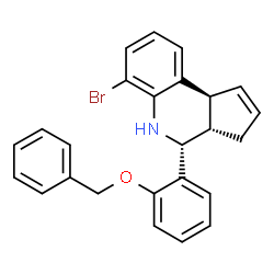 ChemSpider 2D Image | (3aS,4R,9bS)-4-[2-(Benzyloxy)phenyl]-6-bromo-3a,4,5,9b-tetrahydro-3H-cyclopenta[c]quinoline | C25H22BrNO
