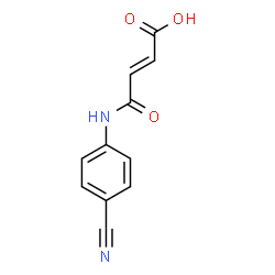 ChemSpider 2D Image | (2E)-4-[(4-Cyanophenyl)amino]-4-oxo-2-butenoic acid | C11H8N2O3