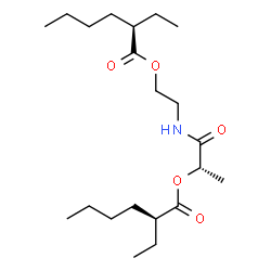 ChemSpider 2D Image | (2S)-1-[(2-{[(2R)-2-Ethylhexanoyl]oxy}ethyl)amino]-1-oxo-2-propanyl (2S)-2-ethylhexanoate | C21H39NO5
