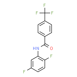 ChemSpider 2D Image | N-(2,5-Difluorophenyl)-4-(trifluoromethyl)benzamide | C14H8F5NO