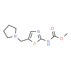 ChemSpider 2D Image | Methyl [5-(1-pyrrolidinylmethyl)-1,3-thiazol-2-yl]carbamate | C10H15N3O2S