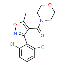 ChemSpider 2D Image | 4-[3-(2,6-dichlorophenyl)-5-methyl-1,2-oxazole-4-carbonyl]morpholine | C15H14Cl2N2O3