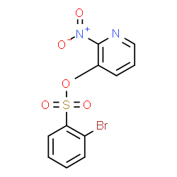 ChemSpider 2D Image | 2-Nitro-3-pyridinyl 2-bromobenzenesulfonate | C11H7BrN2O5S