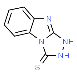 ChemSpider 2D Image | 9H-1,2,4-triazolo[4,3-a]benzimidazole-3-thiol | C8H6N4S