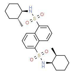 ChemSpider 2D Image | N-[(1R,2R)-2-Methylcyclohexyl]-N'-[(1R,2S)-2-methylcyclohexyl]-1,5-naphthalenedisulfonamide | C24H34N2O4S2
