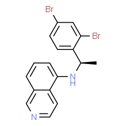ChemSpider 2D Image | N-[(1R)-1-(2,4-Dibromophenyl)ethyl]-5-isoquinolinamine | C17H14Br2N2