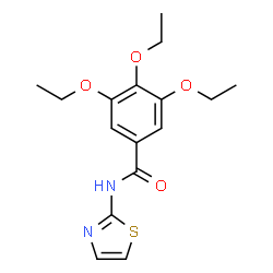 ChemSpider 2D Image | 3,4,5-Triethoxy-N-(1,3-thiazol-2-yl)benzamide | C16H20N2O4S