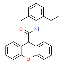 ChemSpider 2D Image | N-(2-Ethyl-6-methylphenyl)-9H-xanthene-9-carboxamide | C23H21NO2