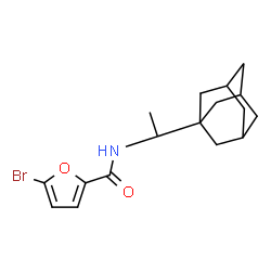 ChemSpider 2D Image | N-{(1S)-1-[(3R,5R,7R)-Adamantan-1-yl]ethyl}-5-bromo-2-furamide | C17H22BrNO2