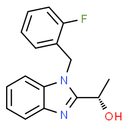 ChemSpider 2D Image | (1S)-1-[1-(2-Fluorobenzyl)-1H-benzimidazol-2-yl]ethanol | C16H15FN2O