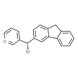 ChemSpider 2D Image | 3-[(S)-Bromo(9H-fluoren-3-yl)methyl]pyridine | C19H14BrN