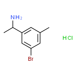ChemSpider 2D Image | 1-(3-Bromo-5-methylphenyl)ethanamine hydrochloride (1:1) | C9H13BrClN