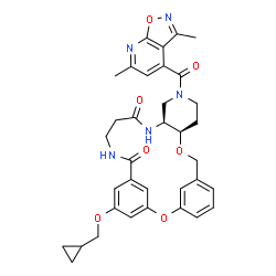 ChemSpider 2D Image | (10R,15S)-24-(Cyclopropylmethoxy)-13-[(3,6-dimethyl[1,2]oxazolo[5,4-b]pyridin-4-yl)carbonyl]-2,9-dioxa-13,16,20-triazatetracyclo[20.3.1.1~3,7~.0~10,15~]heptacosa-1(26),3(27),4,6,22,24-hexaene-17,21-di
one | C35H37N5O7