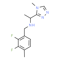 ChemSpider 2D Image | N-(2,3-Difluoro-4-methylbenzyl)-1-(4-methyl-4H-1,2,4-triazol-3-yl)ethanamine | C13H16F2N4