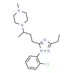 ChemSpider 2D Image | 1-{4-[1-(2-Chlorophenyl)-3-ethyl-1H-1,2,4-triazol-5-yl]-2-butanyl}-4-methylpiperazine | C19H28ClN5
