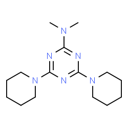 ChemSpider 2D Image | N,N-Dimethyl-4,6-di(1-piperidinyl)-1,3,5-triazin-2-amine | C15H26N6