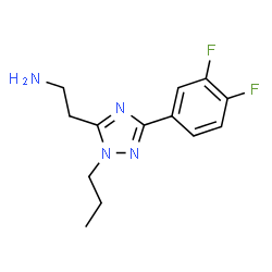 ChemSpider 2D Image | 2-[3-(3,4-Difluorophenyl)-1-propyl-1H-1,2,4-triazol-5-yl]ethanamine | C13H16F2N4