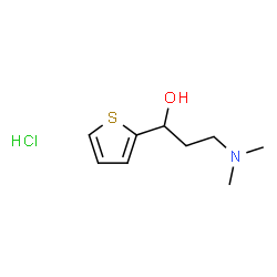 ChemSpider 2D Image | 3-(Dimethylamino)-1-(2-thienyl)-1-propanol hydrochloride (1:1) | C9H16ClNOS