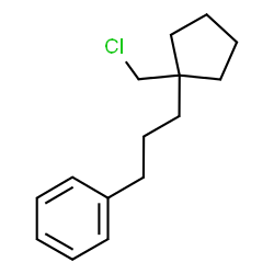 ChemSpider 2D Image | {3-[1-(Chloromethyl)cyclopentyl]propyl}benzene | C15H21Cl