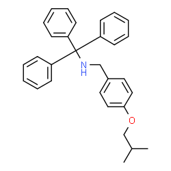 ChemSpider 2D Image | N-(4-Isobutoxybenzyl)-1,1,1-triphenylmethanamine | C30H31NO