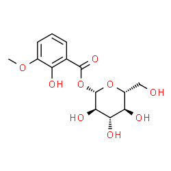 ChemSpider 2D Image | 1-O-(2-Hydroxy-3-methoxybenzoyl)-beta-D-glucopyranose | C14H18O9