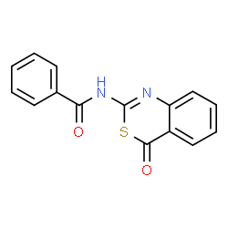 ChemSpider 2D Image | N-(4-Oxo-4H-3,1-benzothiazin-2-yl)benzamide | C15H10N2O2S