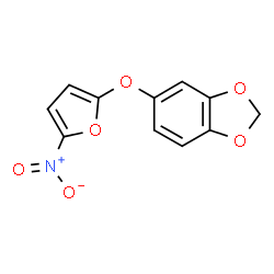 ChemSpider 2D Image | 5-[(5-Nitro-2-furyl)oxy]-1,3-benzodioxole | C11H7NO6