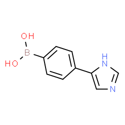 ChemSpider 2D Image | [4-(1H-Imidazol-5-yl)phenyl]boronic acid | C9H9BN2O2