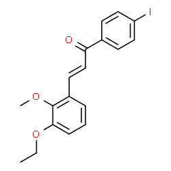 ChemSpider 2D Image | (2E)-3-(3-Ethoxy-2-methoxyphenyl)-1-(4-iodophenyl)-2-propen-1-one | C18H17IO3