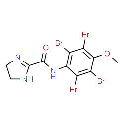ChemSpider 2D Image | N-(2,3,5,6-Tetrabromo-4-methoxyphenyl)-4,5-dihydro-1H-imidazole-2-carboxamide | C11H9Br4N3O2