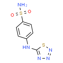 ChemSpider 2D Image | 4-(1,2,3,4-Thiatriazol-5-ylamino)benzenesulfonamide | C7H7N5O2S2