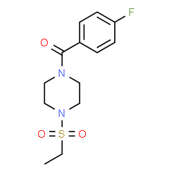 ChemSpider 2D Image | [4-(Ethylsulfonyl)-1-piperazinyl](4-fluorophenyl)methanone | C13H17FN2O3S