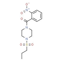 ChemSpider 2D Image | (2-Nitrophenyl)[4-(propylsulfonyl)-1-piperazinyl]methanone | C14H19N3O5S