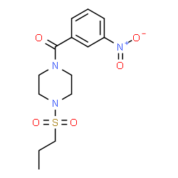 ChemSpider 2D Image | (3-Nitrophenyl)[4-(propylsulfonyl)-1-piperazinyl]methanone | C14H19N3O5S