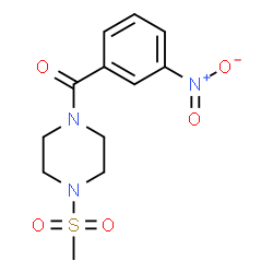 ChemSpider 2D Image | [4-(Methylsulfonyl)-1-piperazinyl](3-nitrophenyl)methanone | C12H15N3O5S