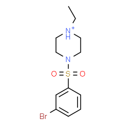ChemSpider 2D Image | 4-[(3-Bromophenyl)sulfonyl]-1-ethylpiperazin-1-ium | C12H18BrN2O2S