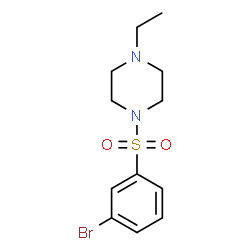 ChemSpider 2D Image | 1-[(3-Bromophenyl)sulfonyl]-4-ethylpiperazine | C12H17BrN2O2S