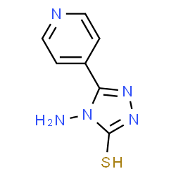 ChemSpider 2D Image | 4-Amino-5-(4-pyridyl)-4H-1,2,4-triazole-3-thiol | C7H7N5S