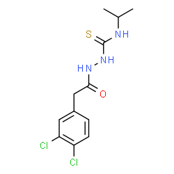 ChemSpider 2D Image | 2-[(3,4-Dichlorophenyl)acetyl]-N-isopropylhydrazinecarbothioamide | C12H15Cl2N3OS