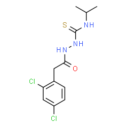 ChemSpider 2D Image | 2-[(2,4-Dichlorophenyl)acetyl]-N-isopropylhydrazinecarbothioamide | C12H15Cl2N3OS