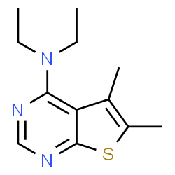 ChemSpider 2D Image | N,N-Diethyl-5,6-dimethylthieno[2,3-d]pyrimidin-4-amine | C12H17N3S