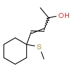 ChemSpider 2D Image | (3E)-4-[1-(Methylsulfanyl)cyclohexyl]-3-buten-2-ol | C11H20OS