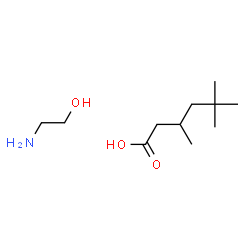 ChemSpider 2D Image | 3,5,5-Trimethylhexanoic acid - 2-aminoethanol (1:1) | C11H25NO3