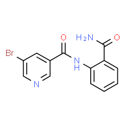 ChemSpider 2D Image | 5-Bromo-N-(2-carbamoylphenyl)nicotinamide | C13H10BrN3O2