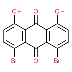 ChemSpider 2D Image | 1,8-Dibromo-4,5-dihydroxy-9,10-anthraquinone | C14H6Br2O4