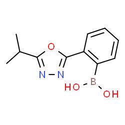 ChemSpider 2D Image | [2-(5-Isopropyl-1,3,4-oxadiazol-2-yl)phenyl]boronic acid | C11H13BN2O3