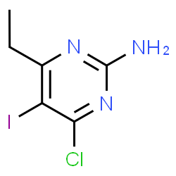 ChemSpider 2D Image | 4-Chloro-6-ethyl-5-iodo-2-pyrimidinamine | C6H7ClIN3