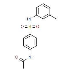 ChemSpider 2D Image | N-(4-m-Tolylsulfamoyl-phenyl)-acetamide | C15H16N2O3S