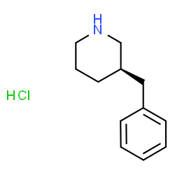 ChemSpider 2D Image | (3R)-3-Benzylpiperidine hydrochloride (1:1) | C12H18ClN